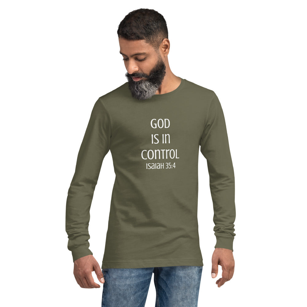 God Is In Control Long Sleeve Shirt