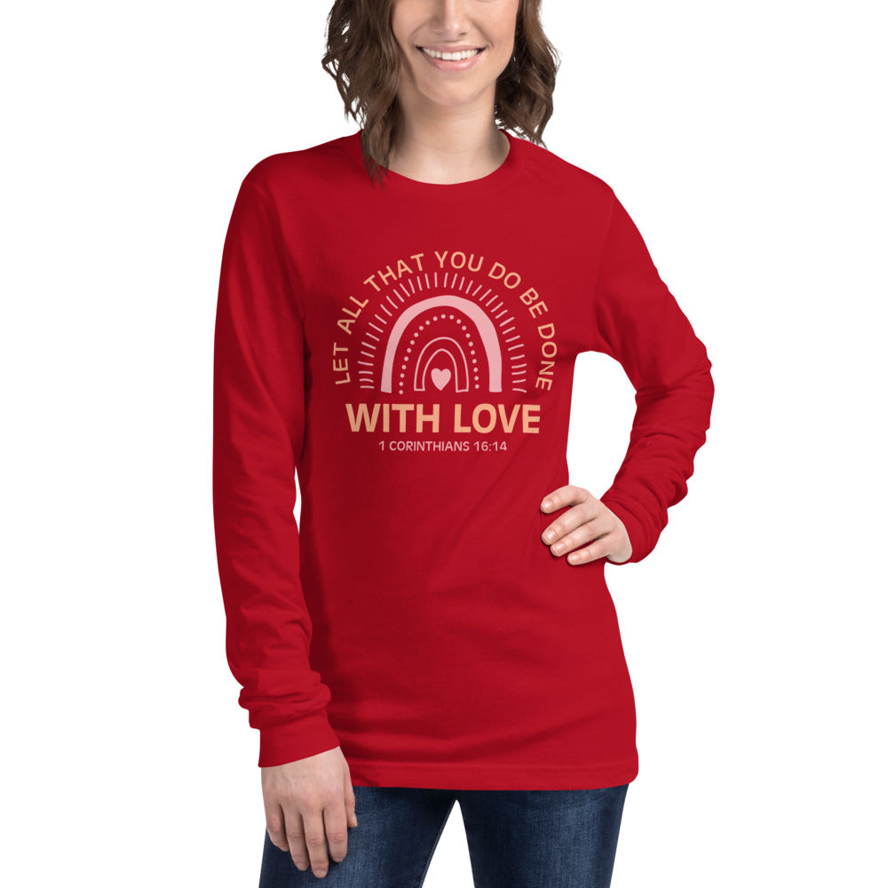 With Love Long Sleeve Women's Shirt