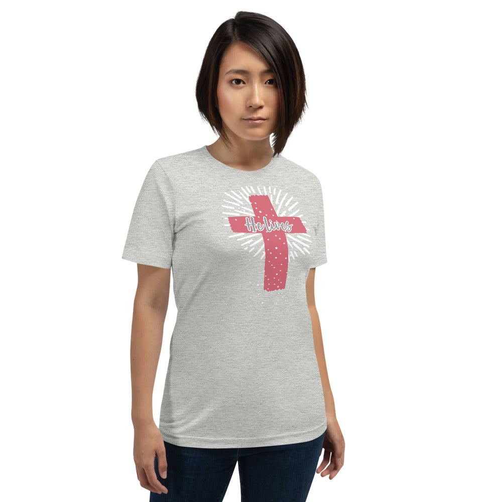 He Lives Cross Short-Sleeve Women's T-Shirt