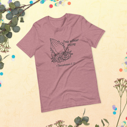 Pray Floral Women's Short-Sleeve T-Shirt
