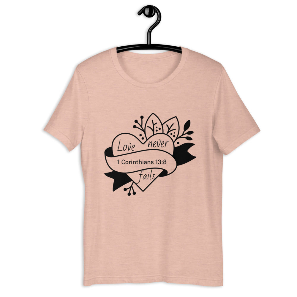 Love Never Fails Short-Sleeve Women's T-Shirt