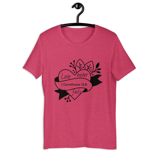 Love Never Fails Short-Sleeve Women's T-Shirt