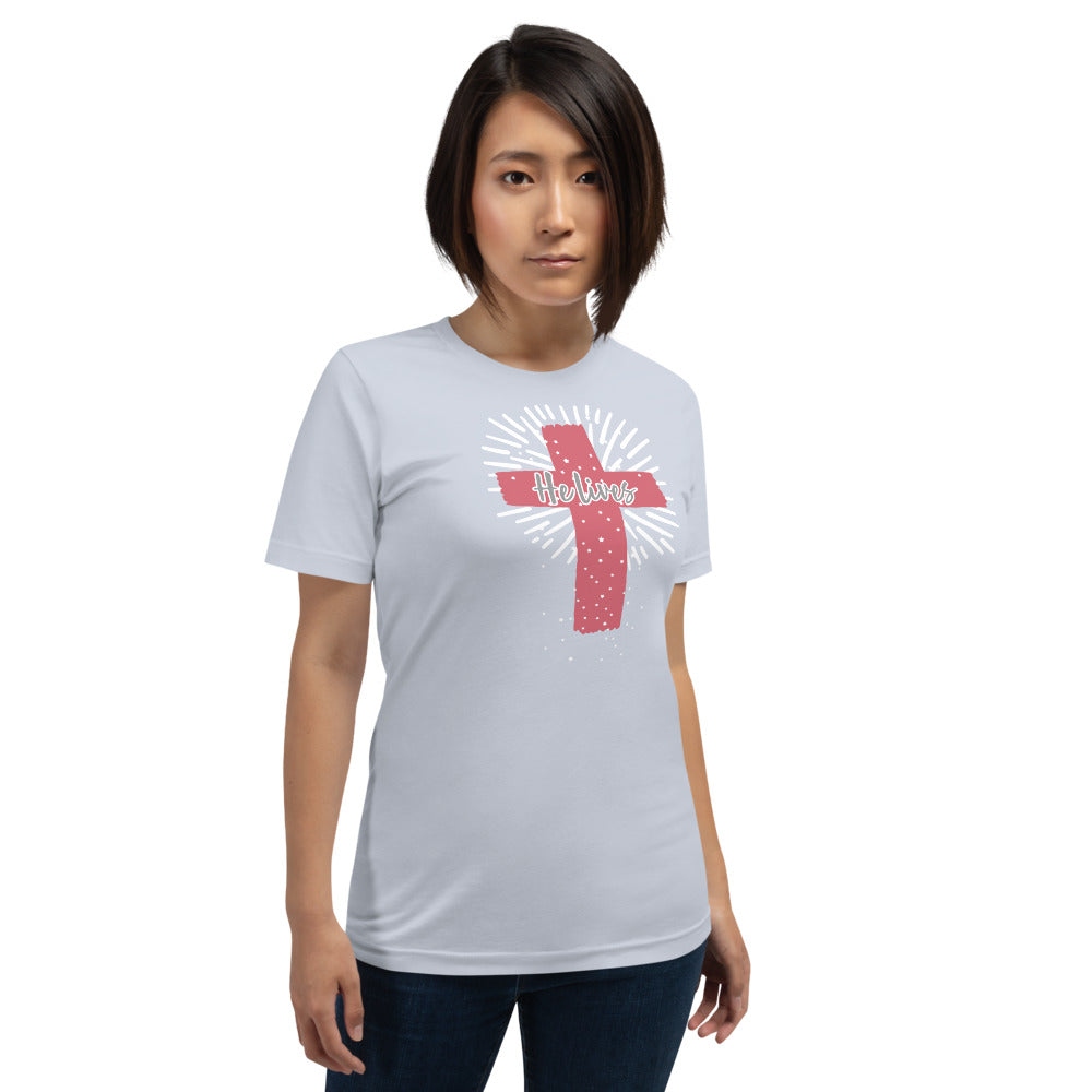 He Lives Cross Short-Sleeve Women's T-Shirt