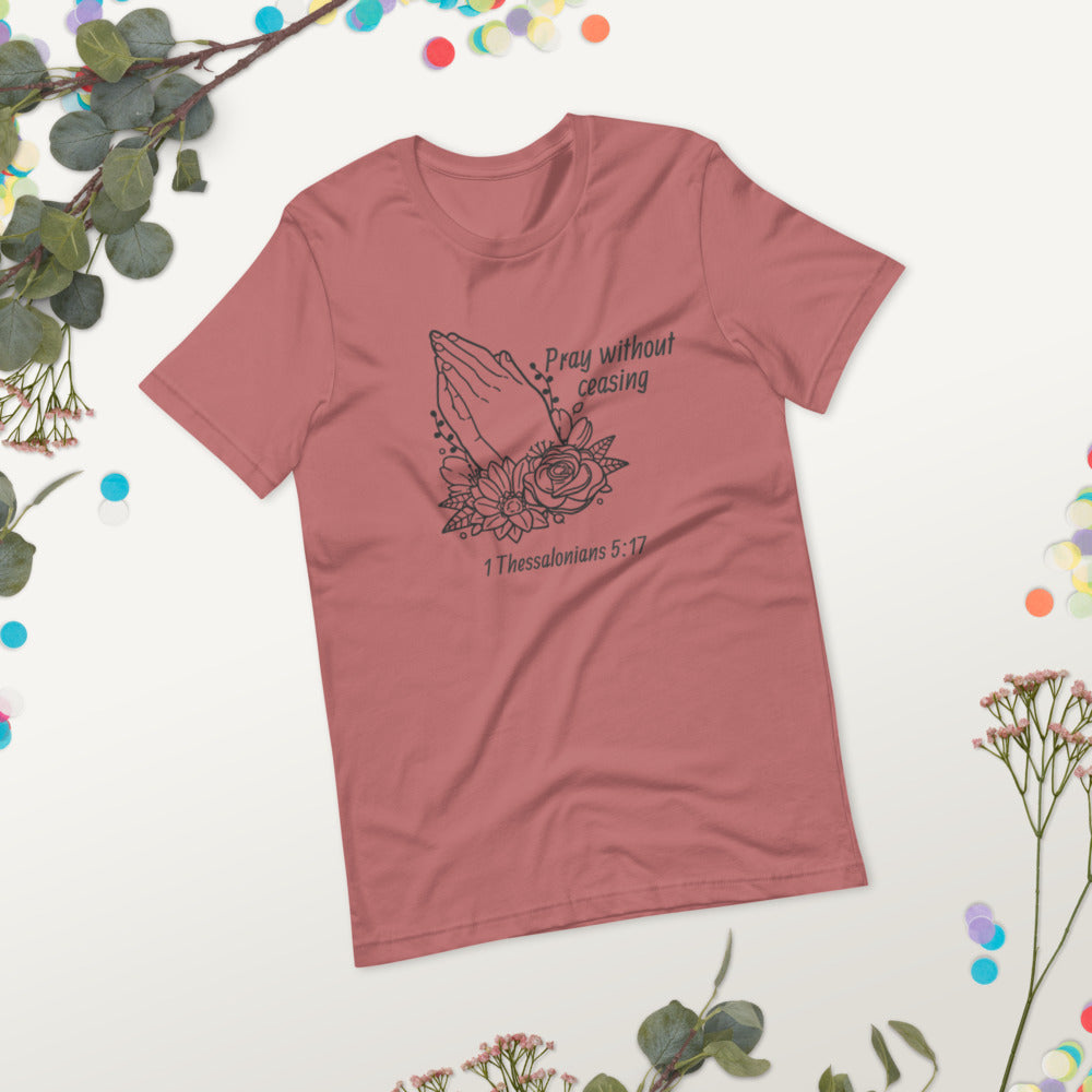 Pray Floral Women's Short-Sleeve T-Shirt