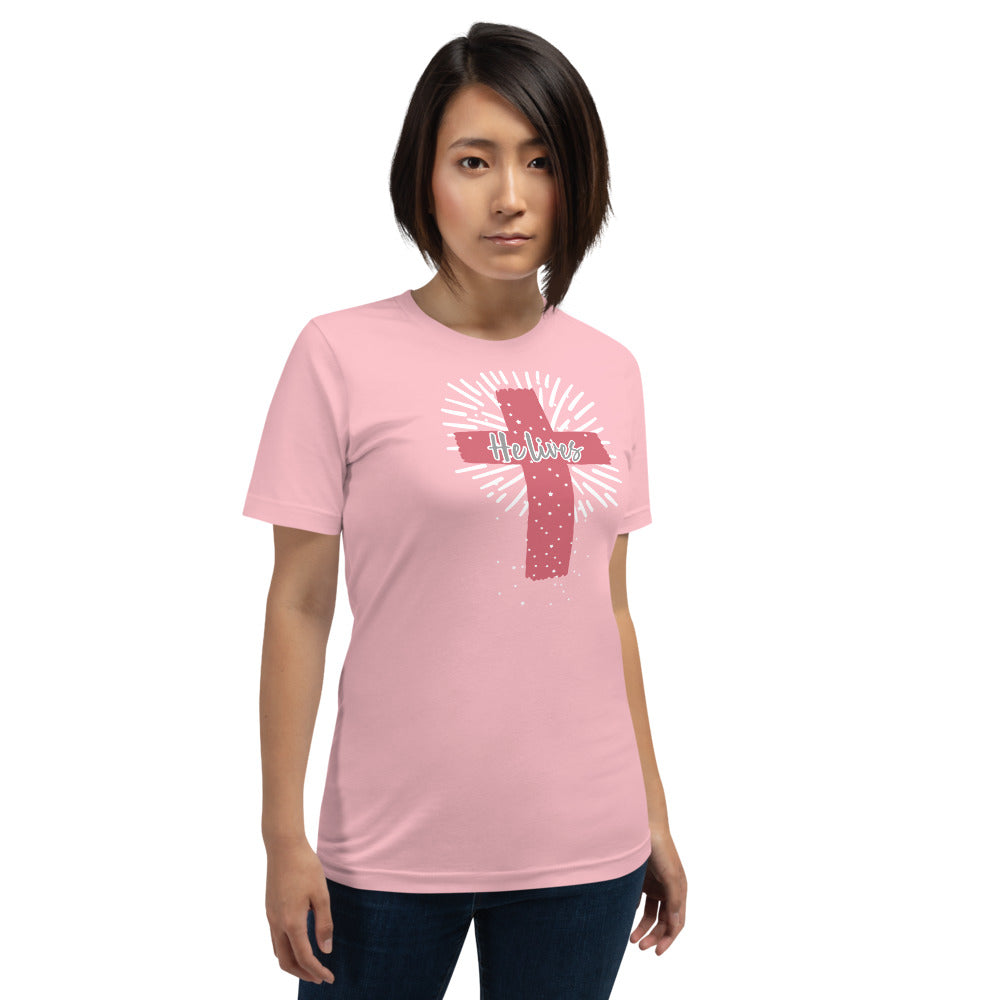 He Lives Cross Short-Sleeve Women's T-Shirt