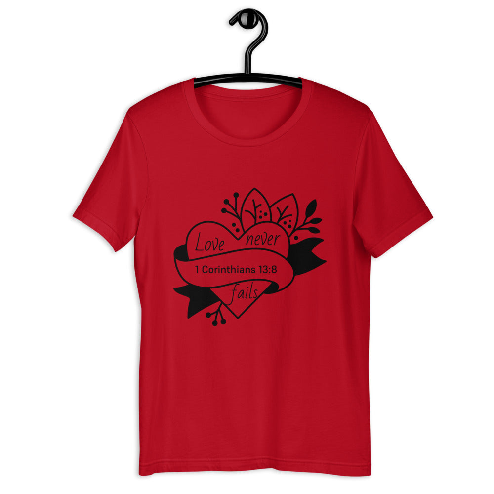 Love Never Fails Short-Sleeve Women's T-Shirt