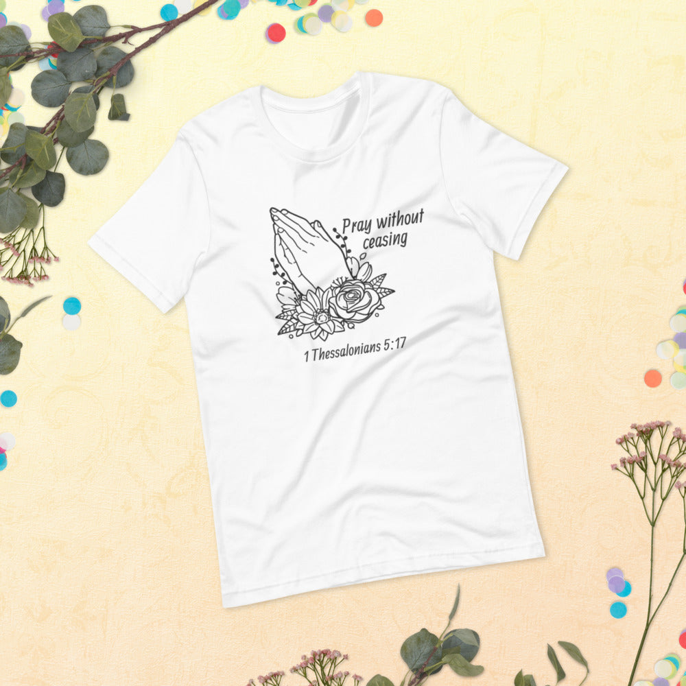 Pray Floral Women's Short-Sleeve T-Shirt