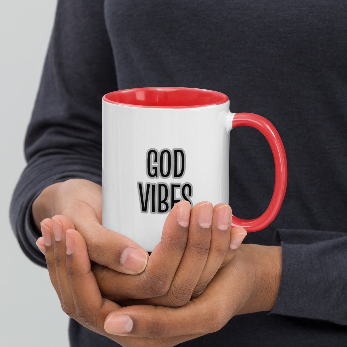 God Vibes Mug with Color Inside