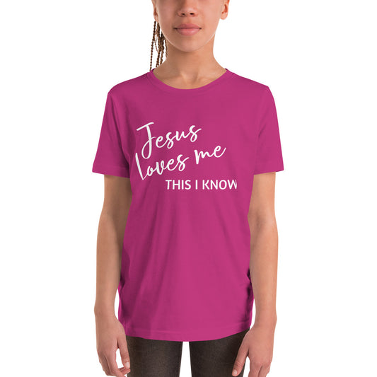 Jesus Loves Me Youth Short Sleeve T-Shirt