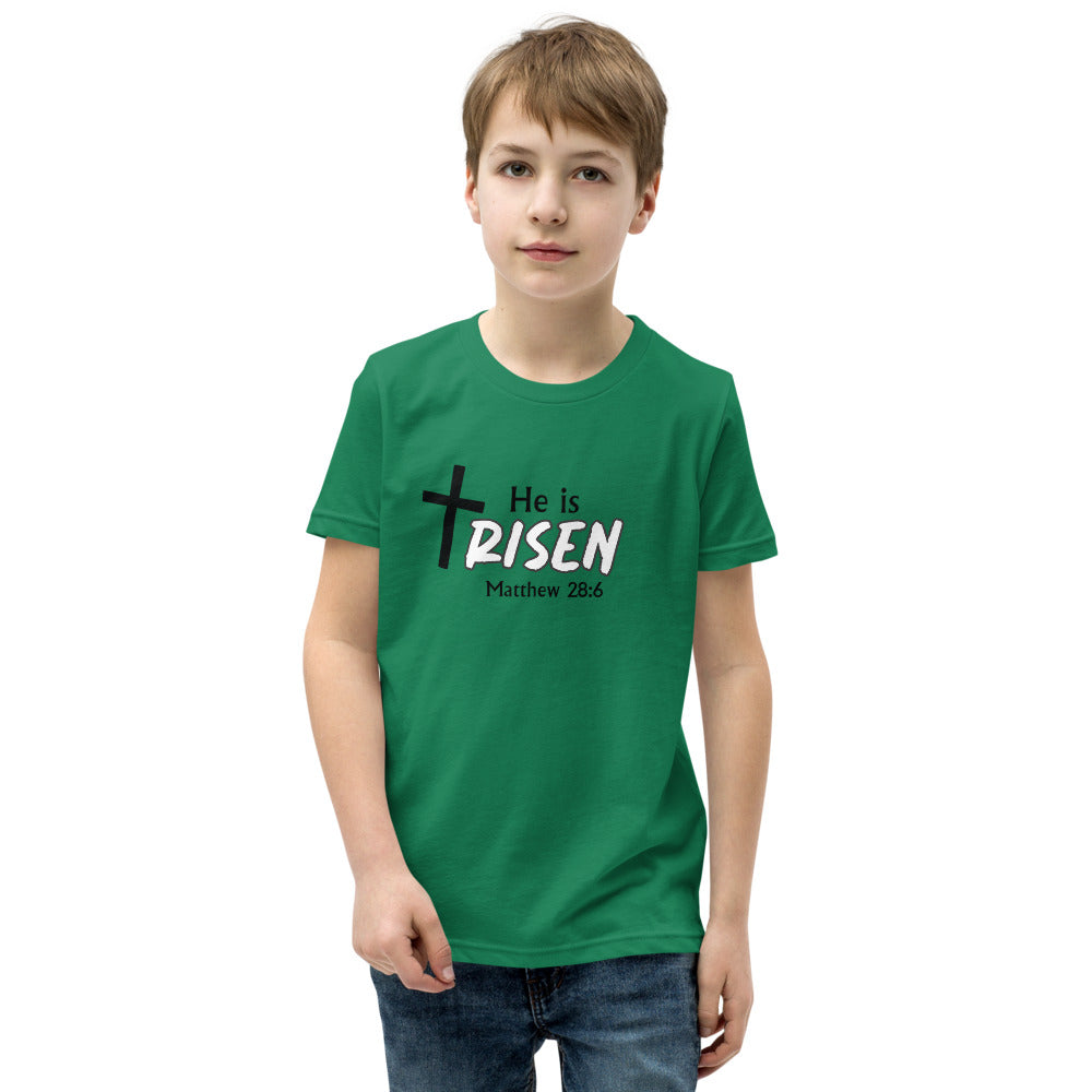 He Is Risen Boys Youth Short Sleeve T-Shirt